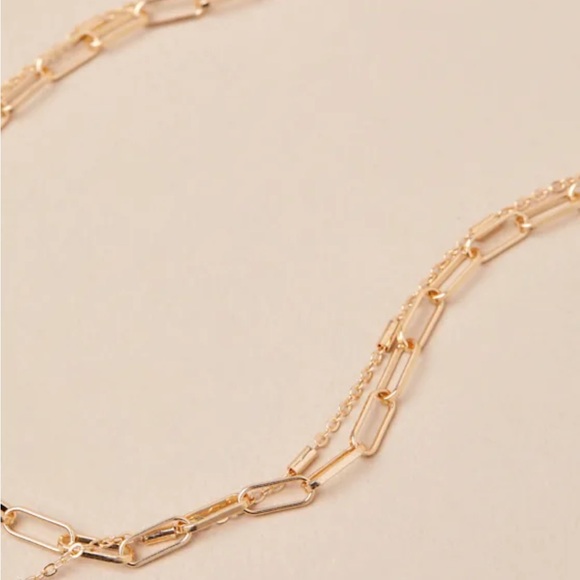 NWT Lulus Nicky Gold Rhinestone Pendant Layered Necklace - Picture 6 of 12